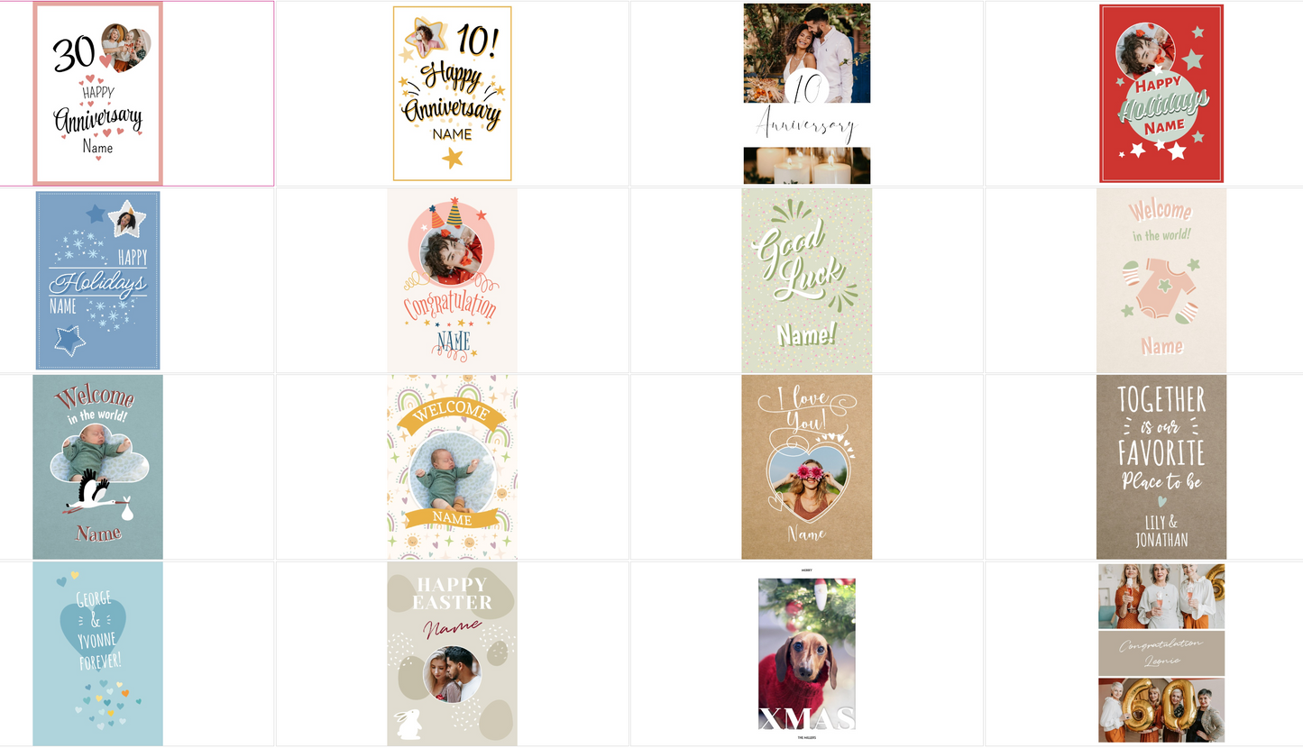 A7 Fold Over Greeting Card