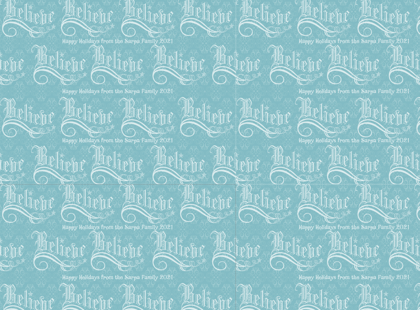 Believe Personalized Wrapping Paper