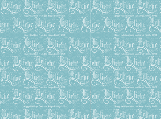 Believe Personalized Wrapping Paper