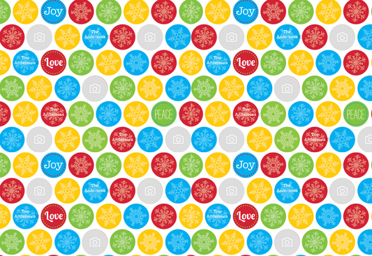 Snowflakes Personalized Wrapping Paper