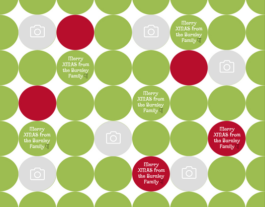 Holiday Red Dots Personalized Wrapping Paper